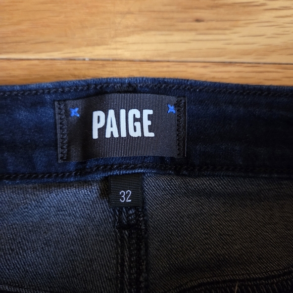 PAIGE Indigo Denim High Rise Laurel Canyon Jeans 32 By 35 - Picture 2 of 4